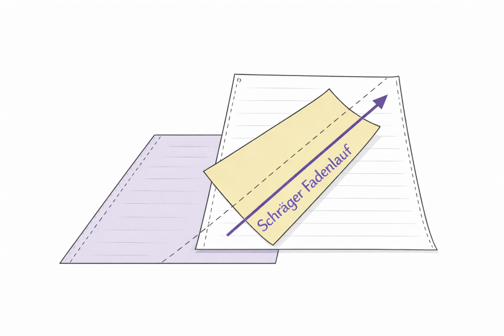 Schräger Fadenlauf (Bias) – Beispiel Rock